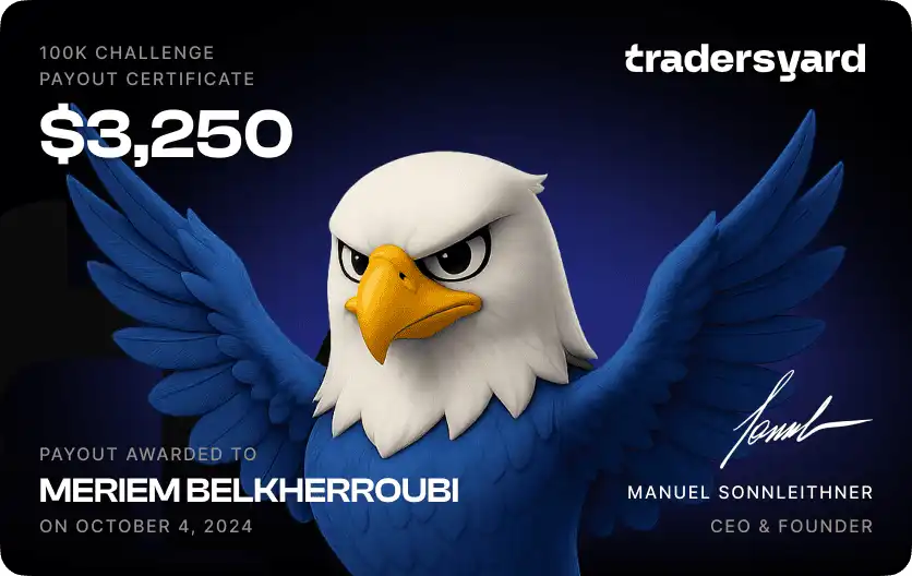 Trader payout screenshot